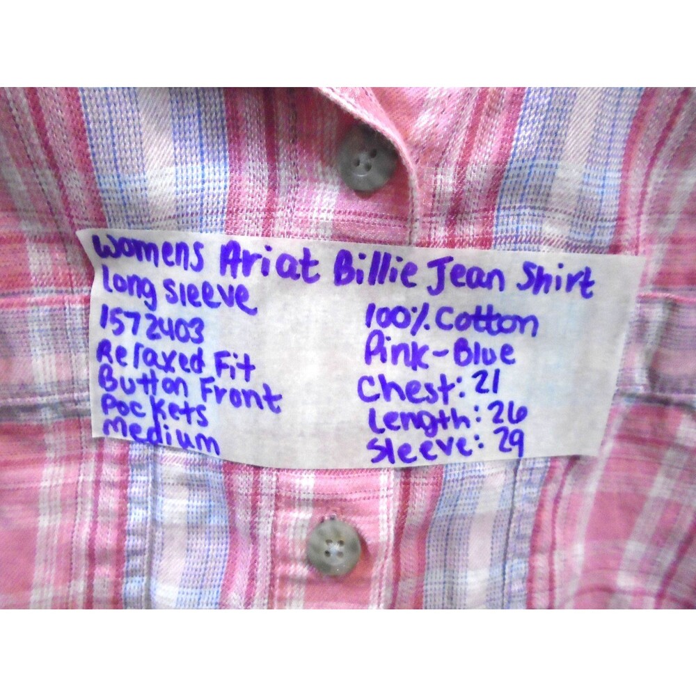 ARIAT Billie Jean Womens Size M Shirt Button Up Relaxed Western Cowgirl - Picture 4 of 10